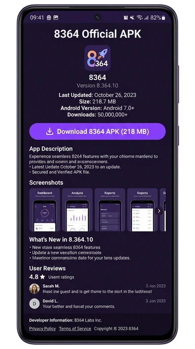 Tampilan halaman APK 8364