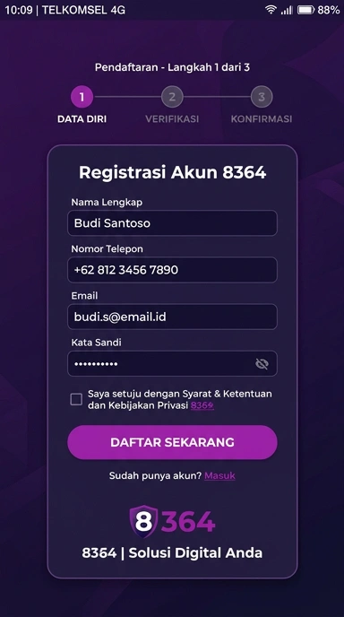 Tampilan halaman daftar 8364