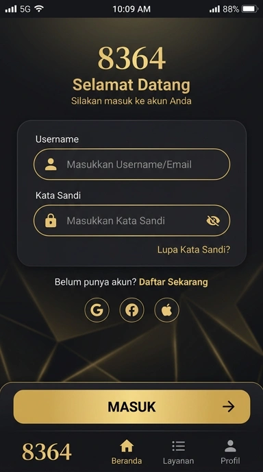 Tampilan halaman login 8364