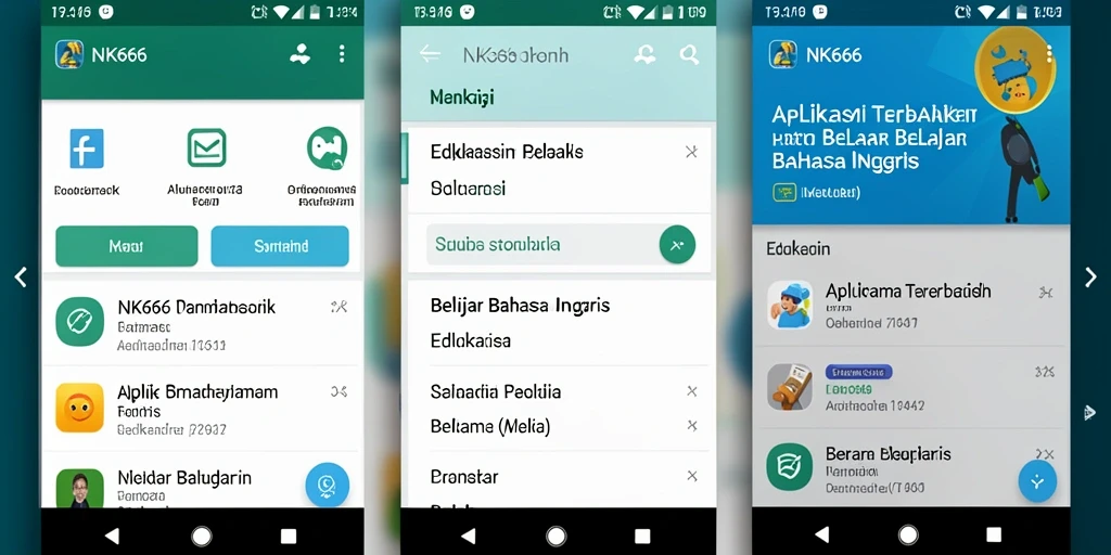 Antarmuka aplikasi NK666 yang intuitif dan mudah digunakan.