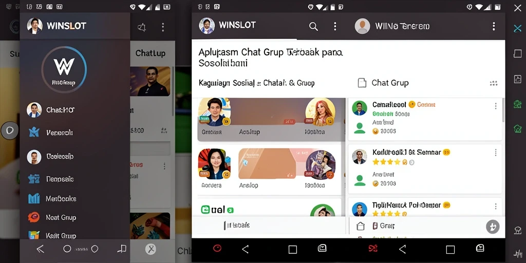 Antarmuka interaktif WINSLOT untuk Chat Grup yang menarik dan responsif.
